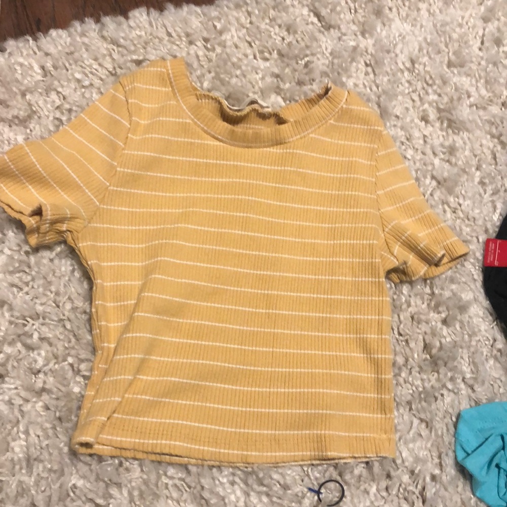 Yellow crop top